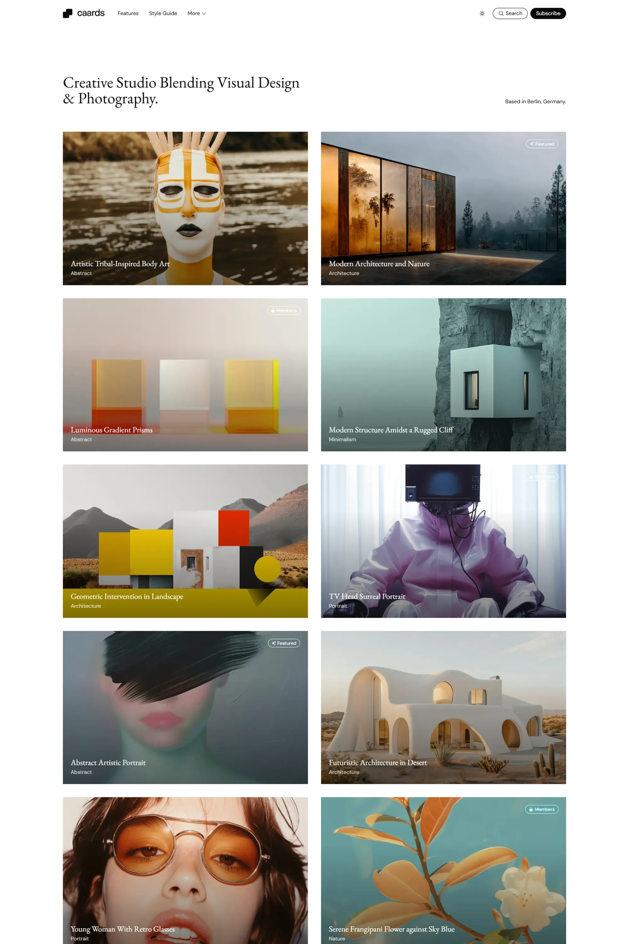 Caards Ghost Theme: Card-Style Premium Template by Ekto