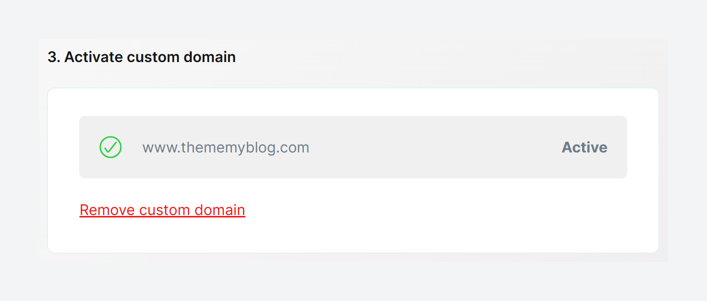 Domain is activated on Ghost(Pro)