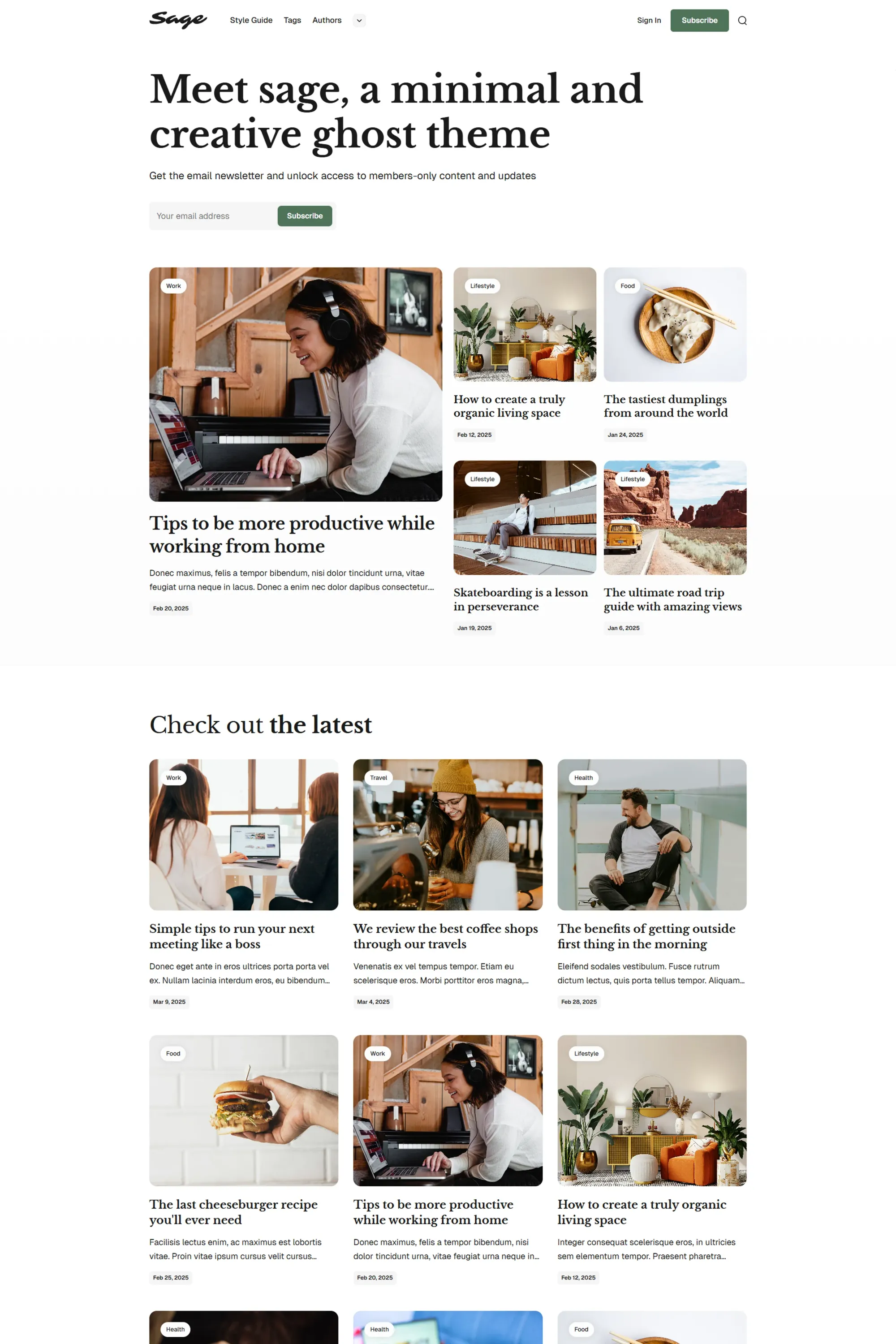 Sage – Minimal Premium Ghost Theme for Creators & Writers