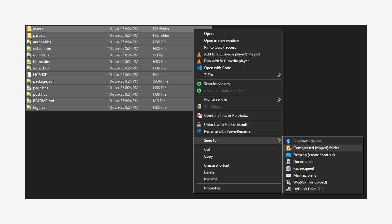How to zip your Ghost theme