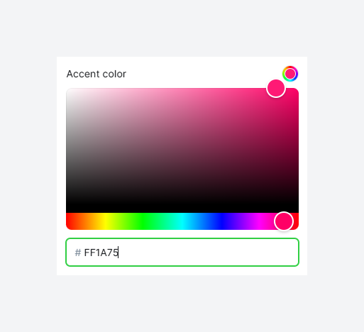 Accent color in Brand settings