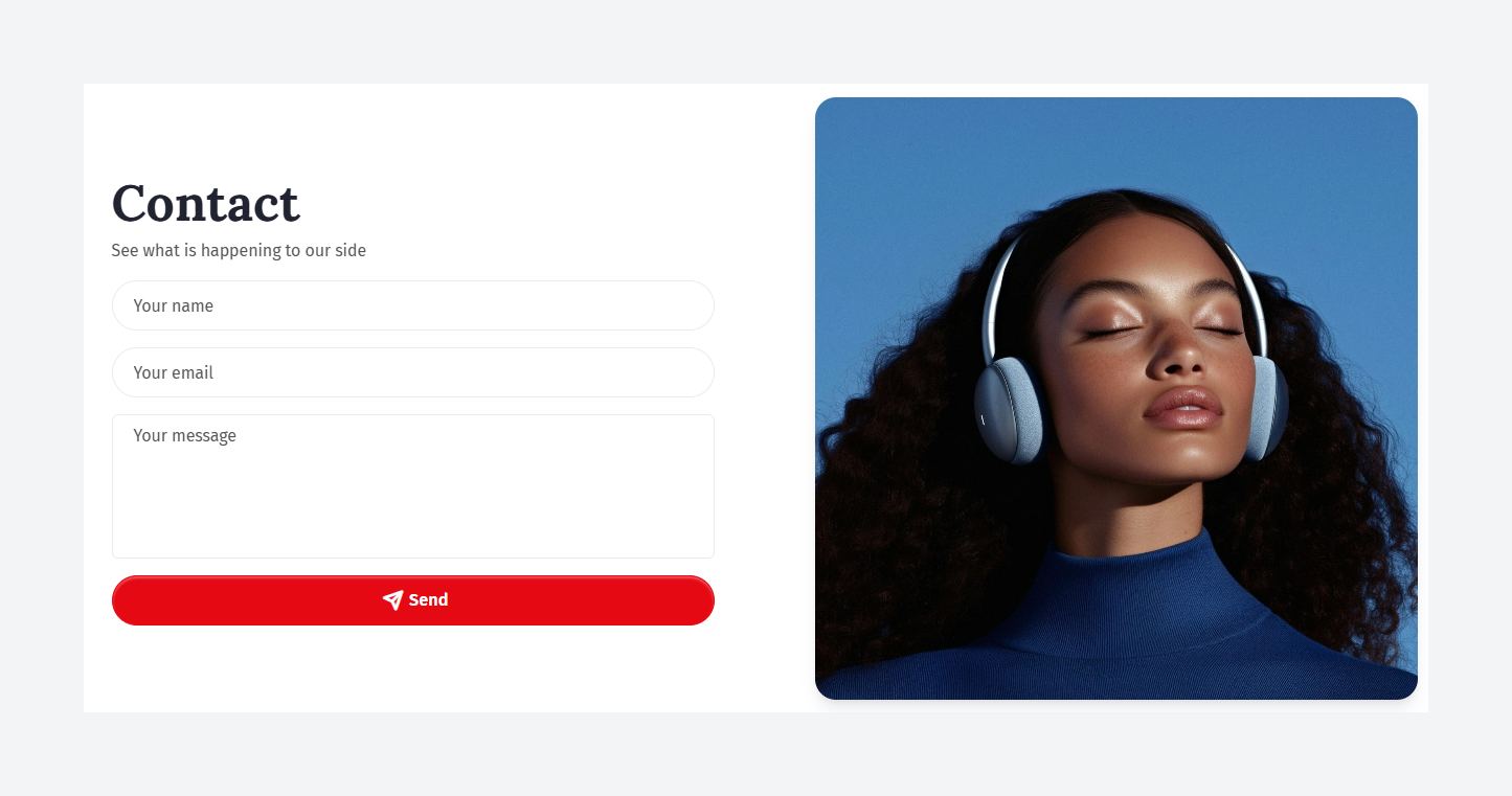 Contact form in Rune Ghost theme
