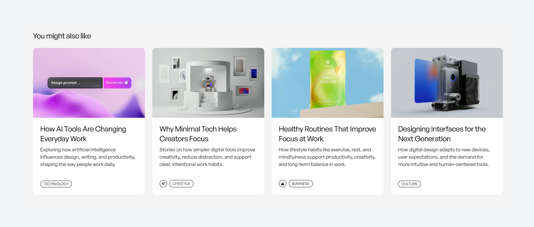 Related Posts section in Neue Ghost theme