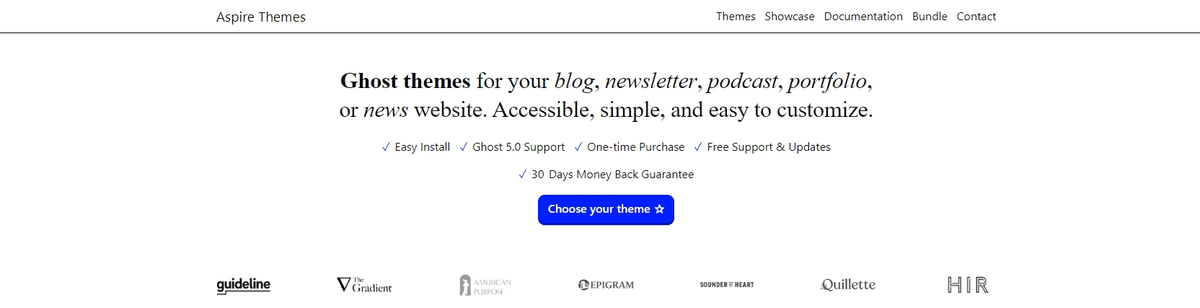 Aspire Themes: Ghost Theme Developer | Theme My Blog