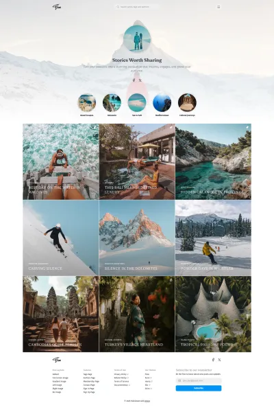 Flow - A Travel Blog Theme for Ghost CMS
