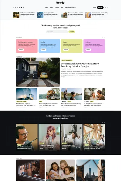 Woords Ghost Theme by Trex Themes