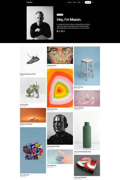 Mason Ghost Theme for Portfolio