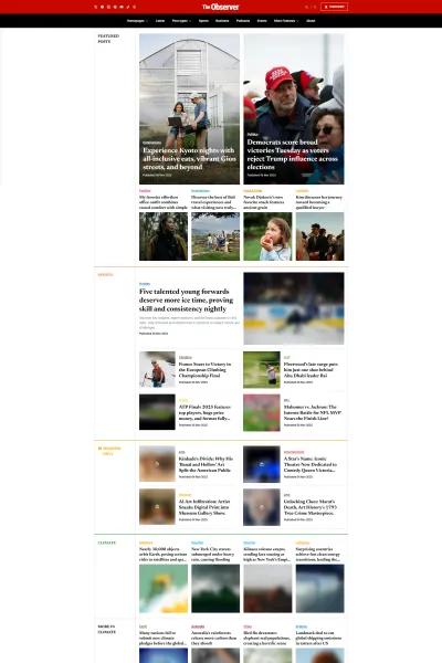 Observer Ghost Theme for News Publications